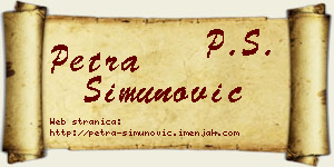 Petra Simunović vizit kartica